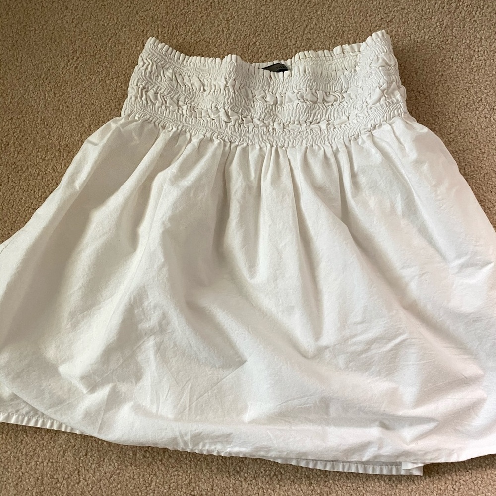 ZARA white lined skirt